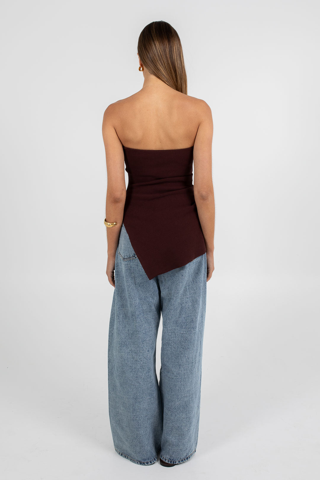 Darcie Strapless Top - Chocolate