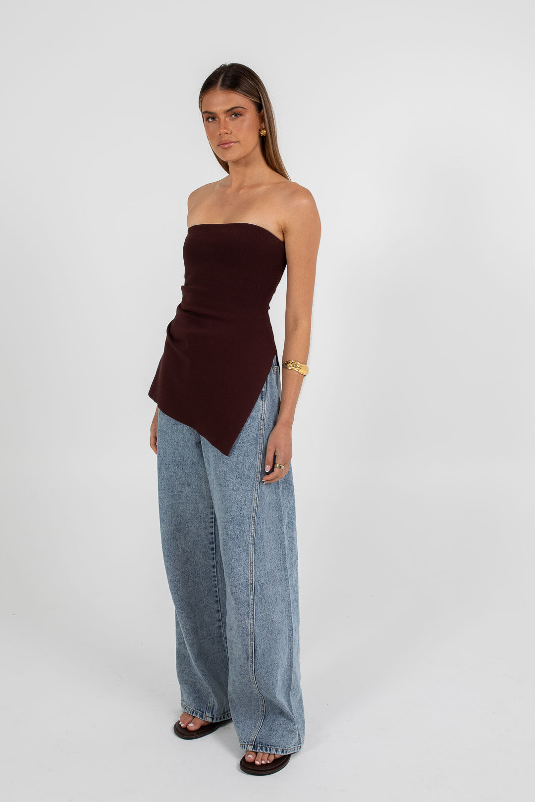 Darcie Strapless Top - Chocolate