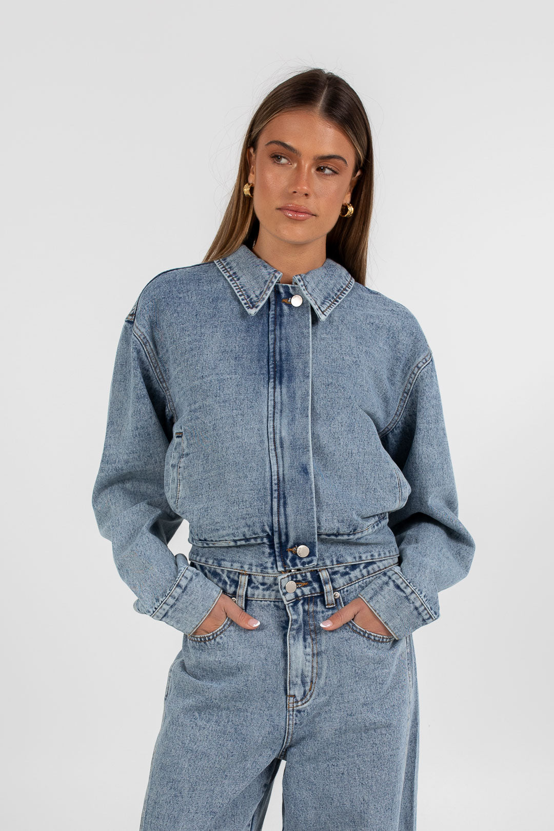 Vue Denim Jacket Dark Mineral Wash