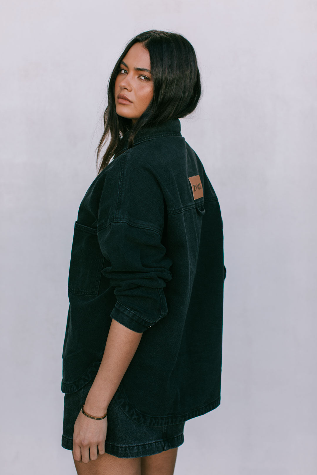 Erin Mini Denim Skirt Washed Black