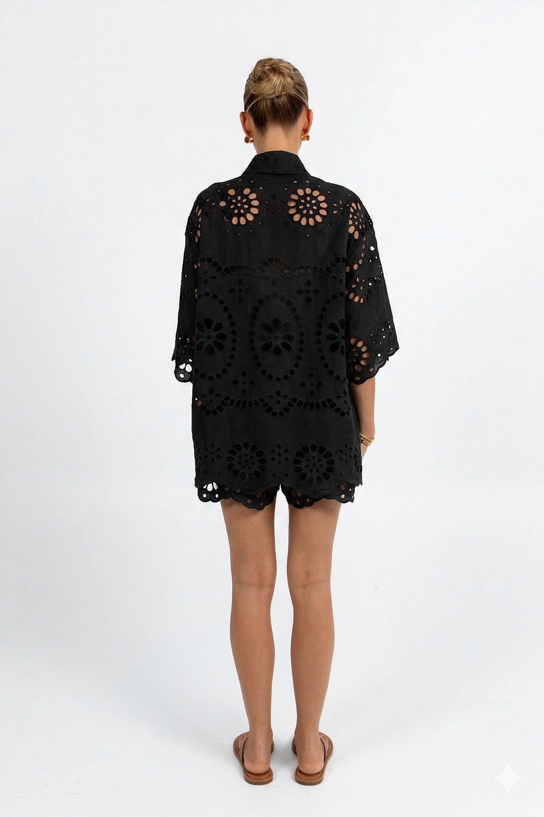 Immy Shirt Black Sicily Lace