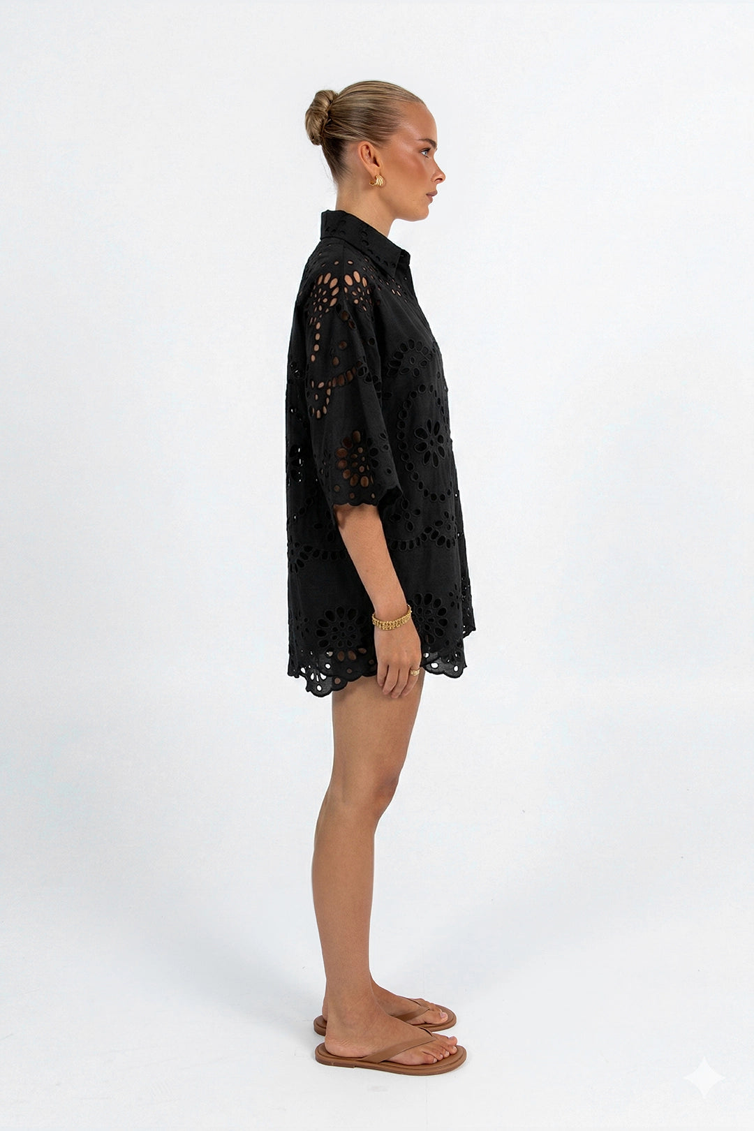 Immy Shirt Black Sicily Lace