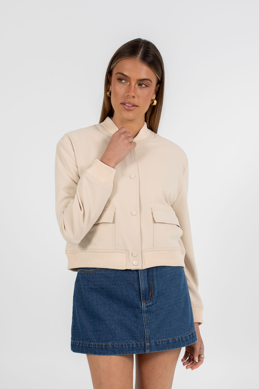 Quinie Bomber Jacket Cream