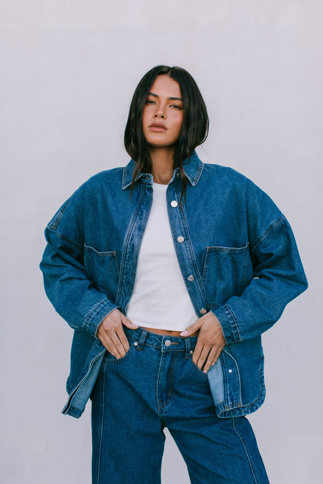 DISPATCH 07.05.25 - Janey Wide Leg Jeans - Dark Blue Wash