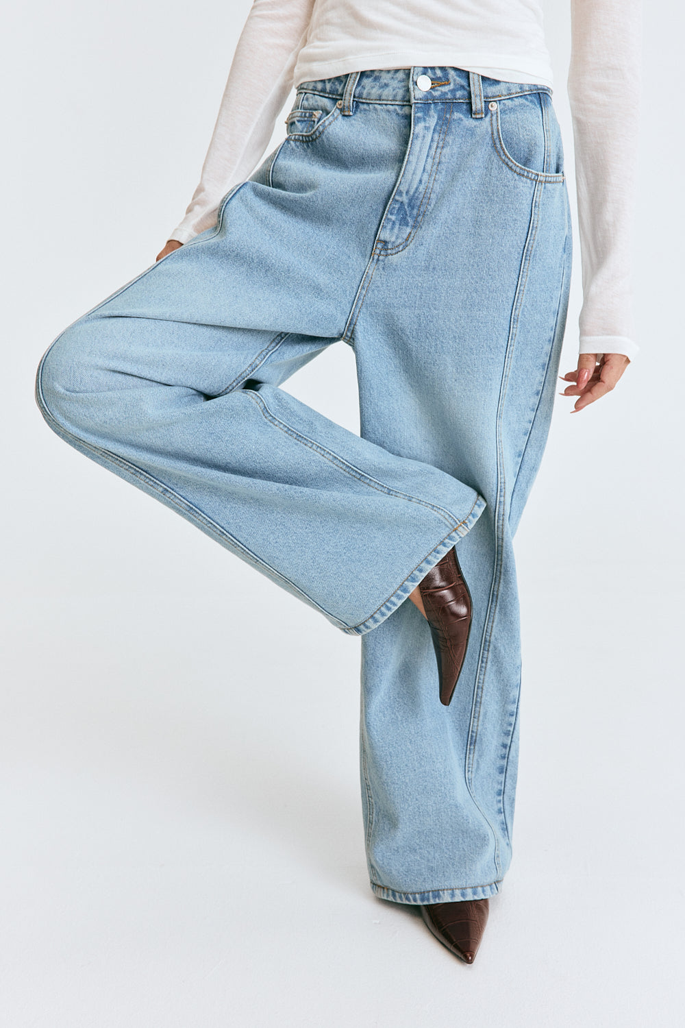 Janey Baggy Leg Jeans Light Vintage