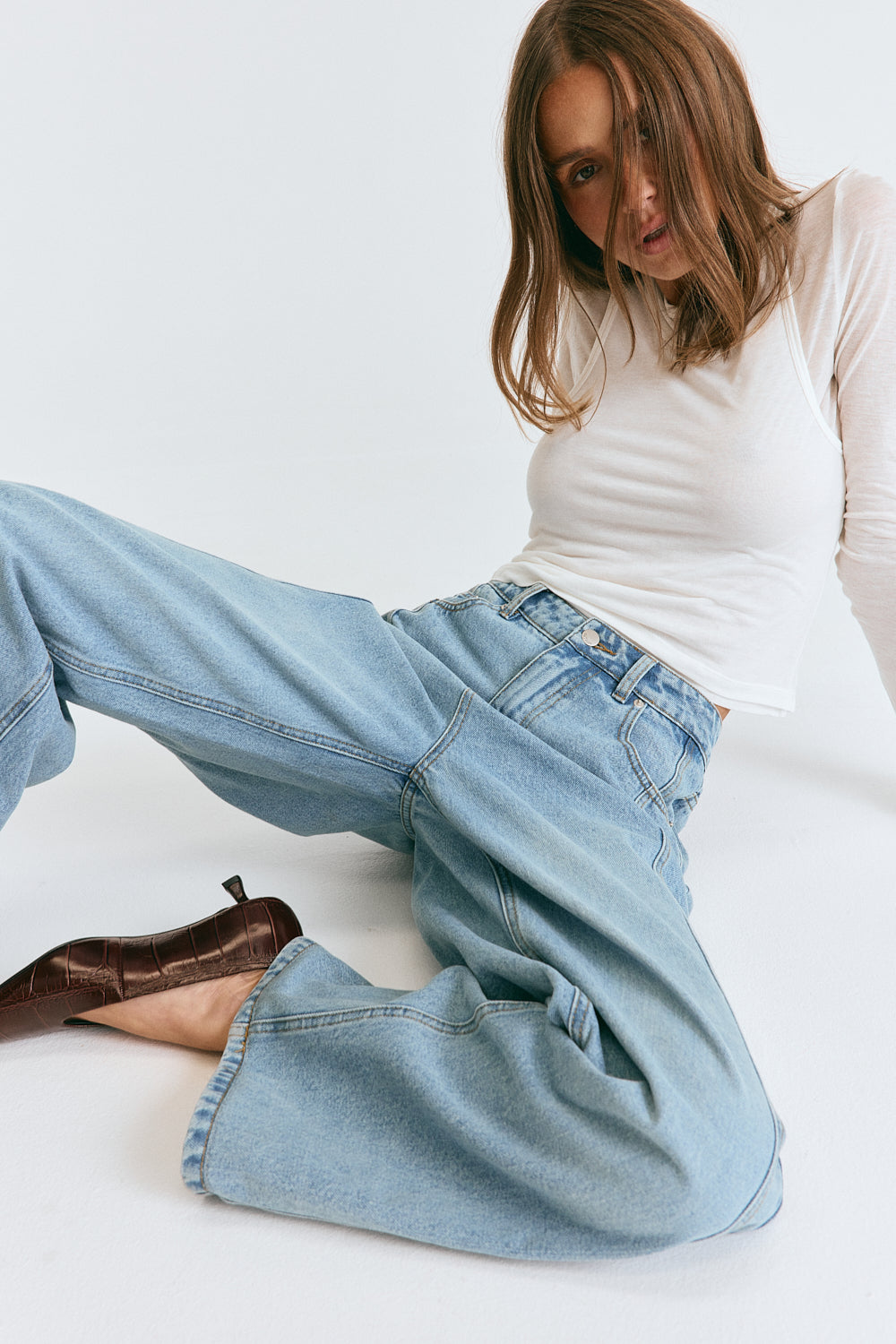 Janey Wide Leg Jeans Light Vintage