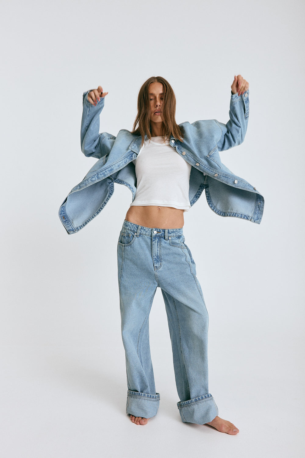 Janey Baggy Leg Jeans Light Vintage