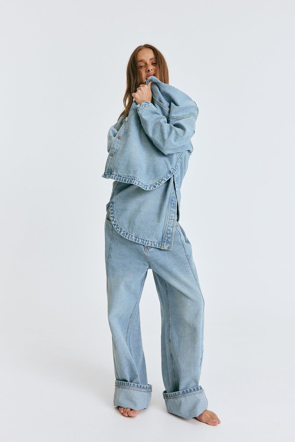 Janey Baggy Leg Jeans Light Vintage