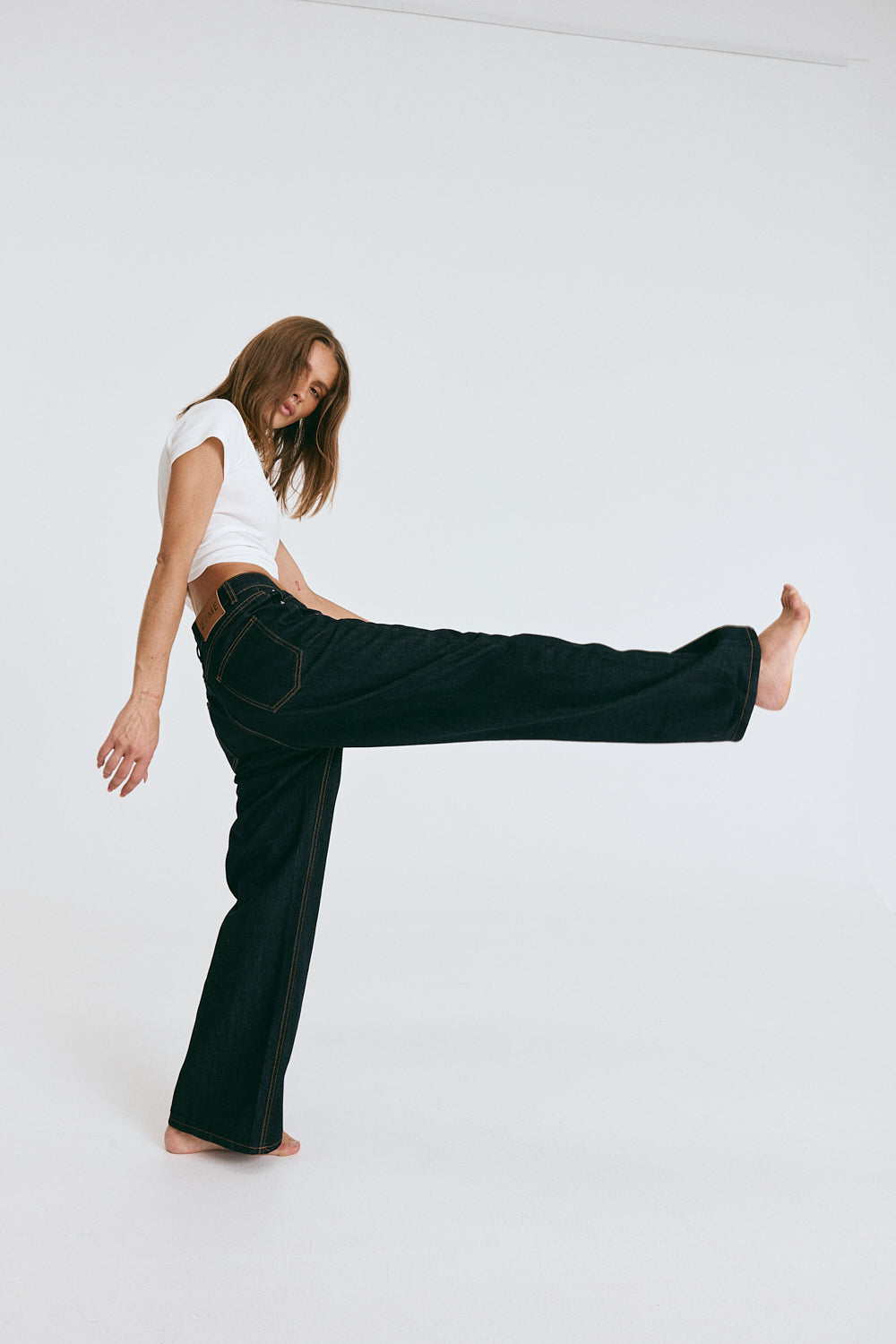 Janey Baggy Leg Jeans Indigo