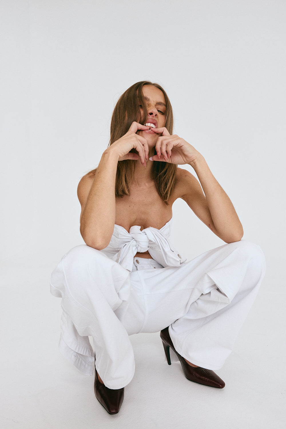 Janey Baggy Leg Jeans White
