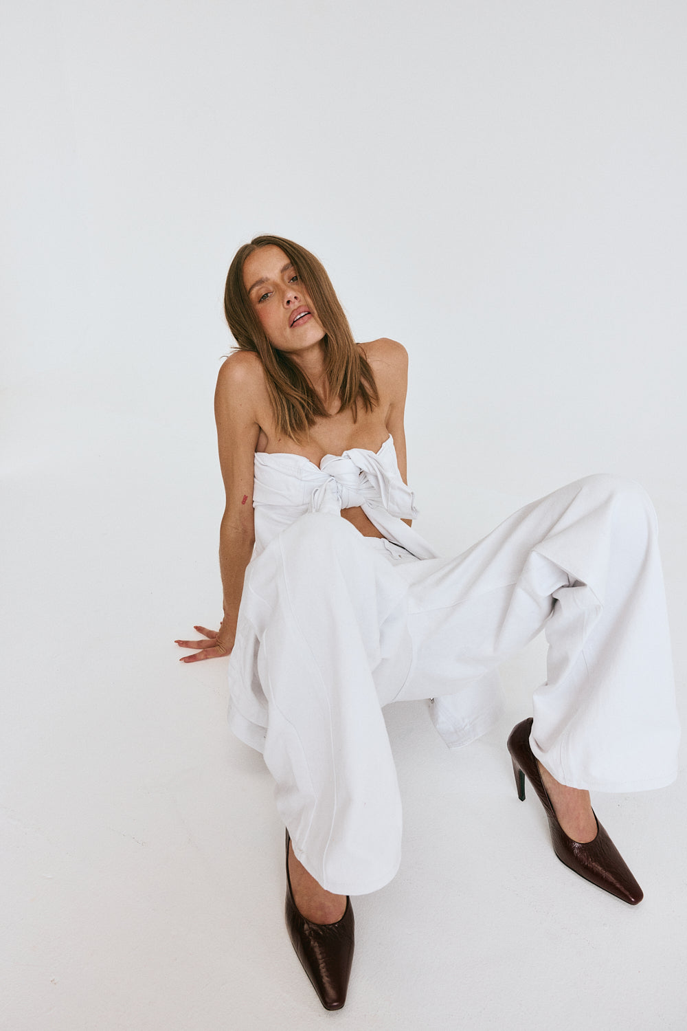 Janey Wide Leg Jeans White