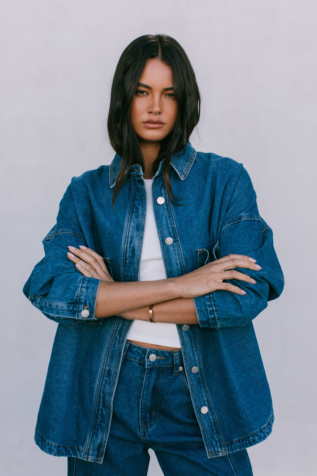 DISPATCH 07.05.25 - Janey Wide Leg Jeans - Dark Blue Wash