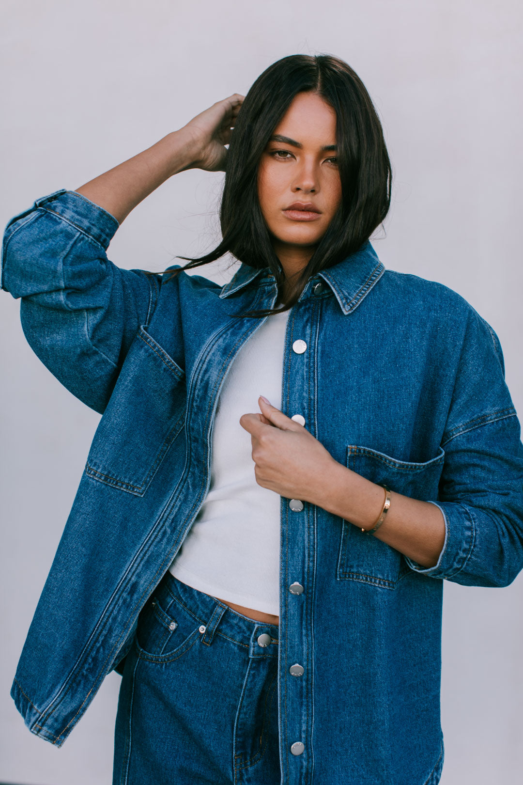Janey Baggy Leg Jeans Dark Blue Wash