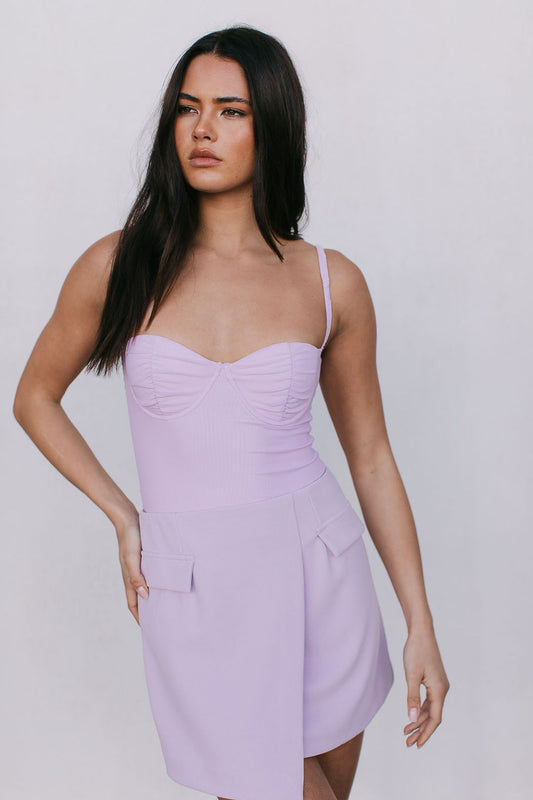 Pip Bodysuit - Pastel Lilac Mesh
