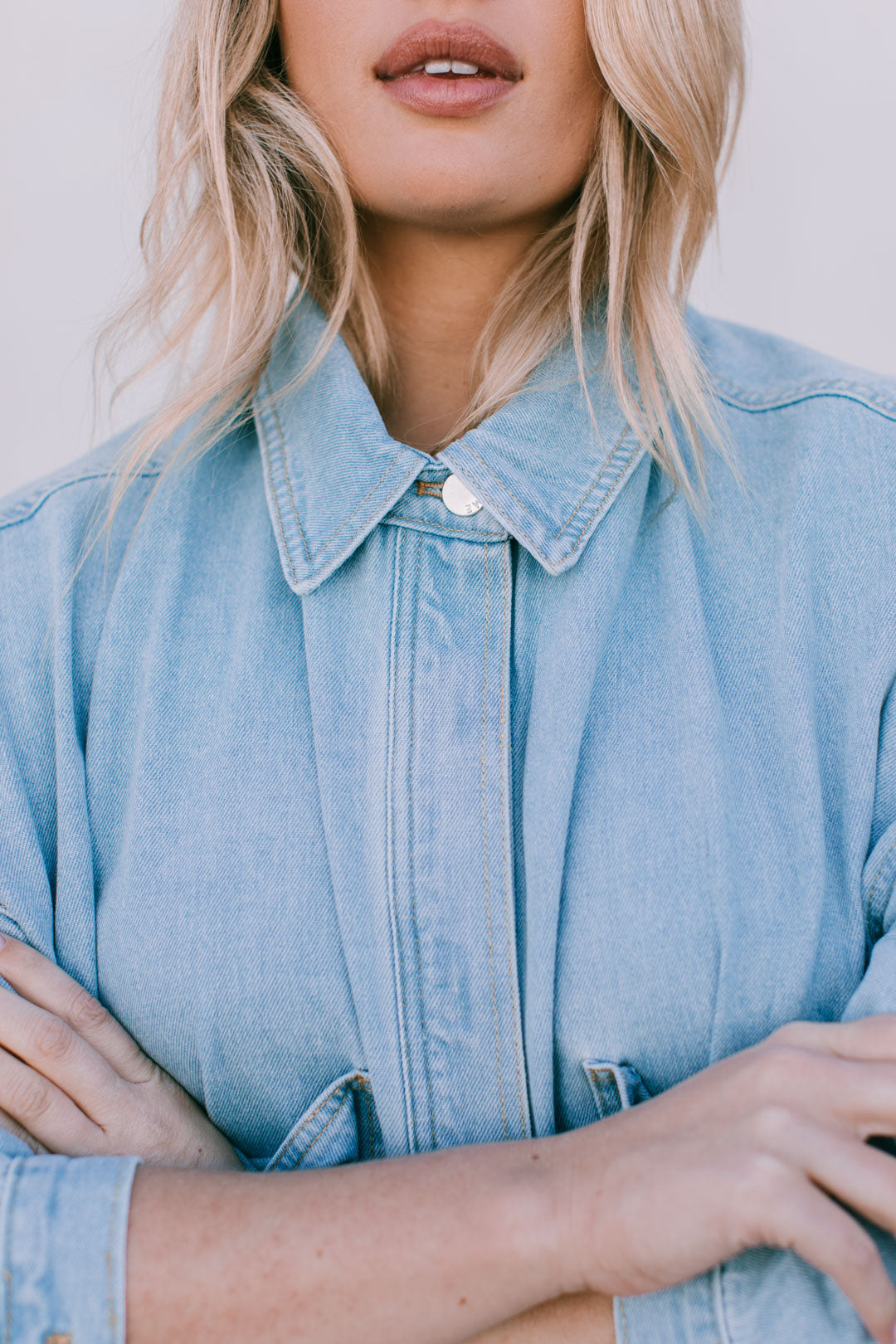 DISPATCH 07.05.25 - Ilou Denim Shirt - Light Wash Blue