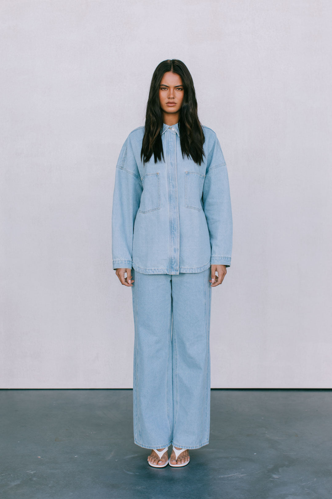 Janey Wide Leg Jeans Light Blue Wash