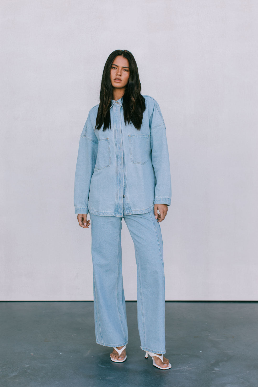 Janey Wide Leg Jeans Light Blue Wash