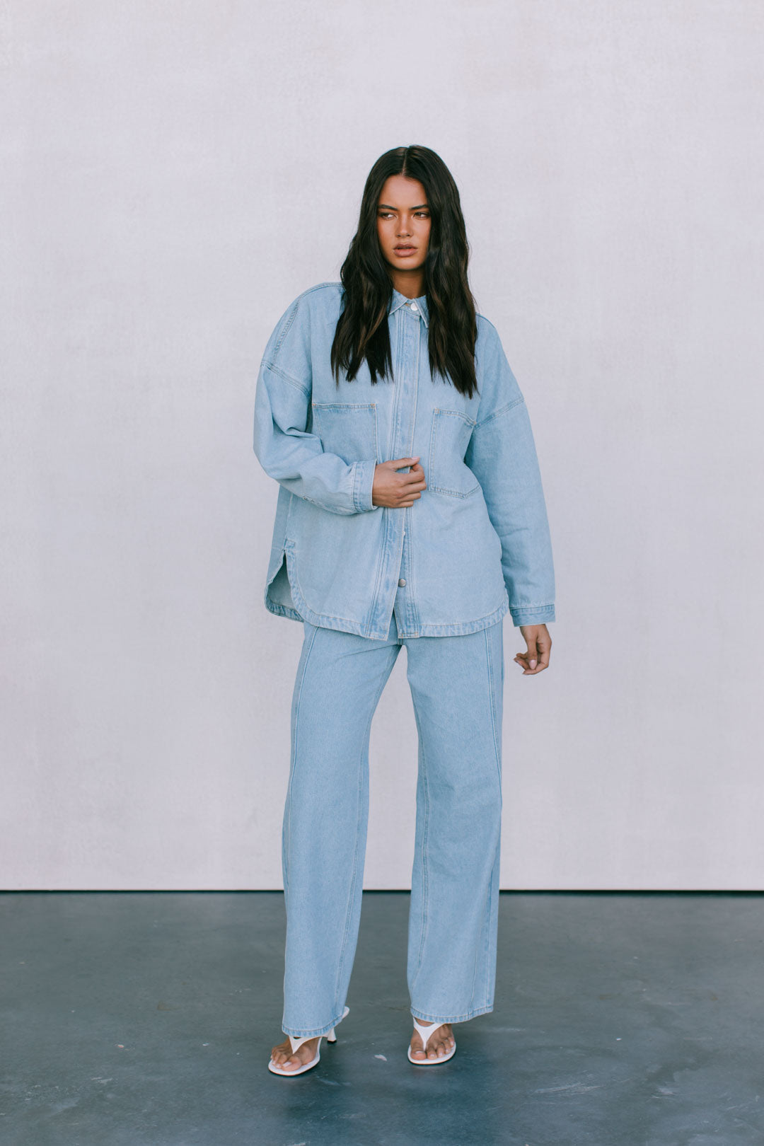 Janey Wide Leg Jeans Light Blue Wash