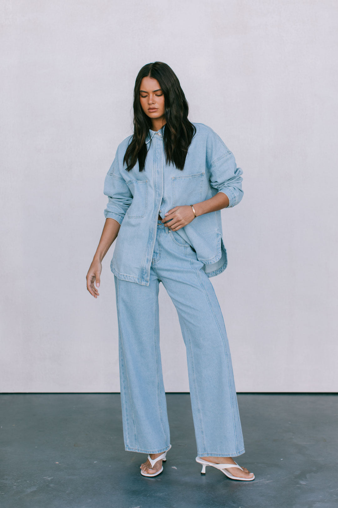 Janey Wide Leg Jeans Light Blue Wash