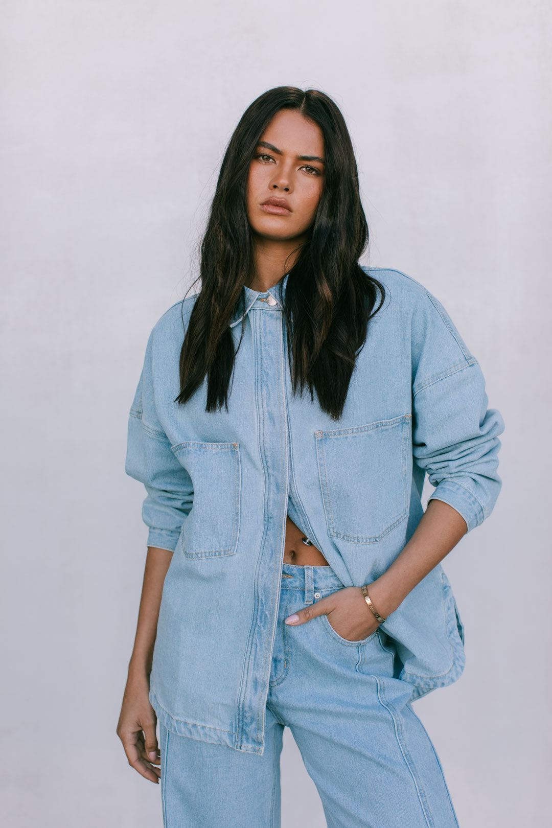 DISPATCH 07.05.25 - Ilou Denim Shirt - Light Wash Blue