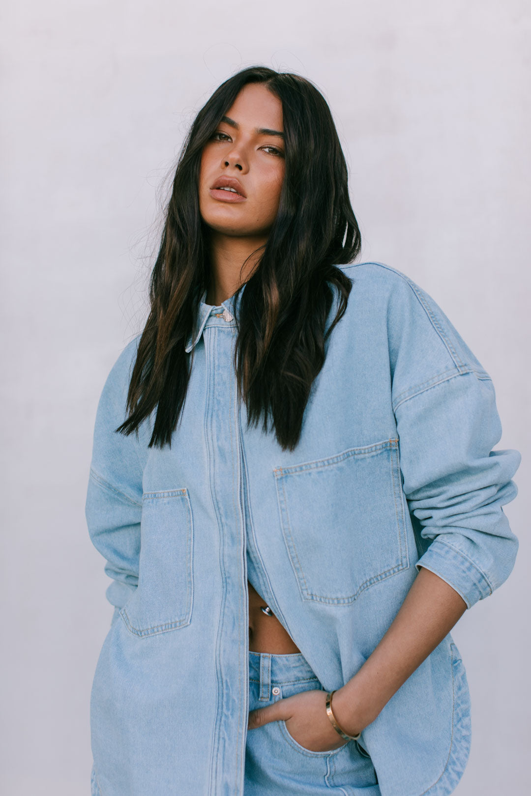 DISPATCH 07.05.25 - Ilou Denim Shirt - Light Wash Blue