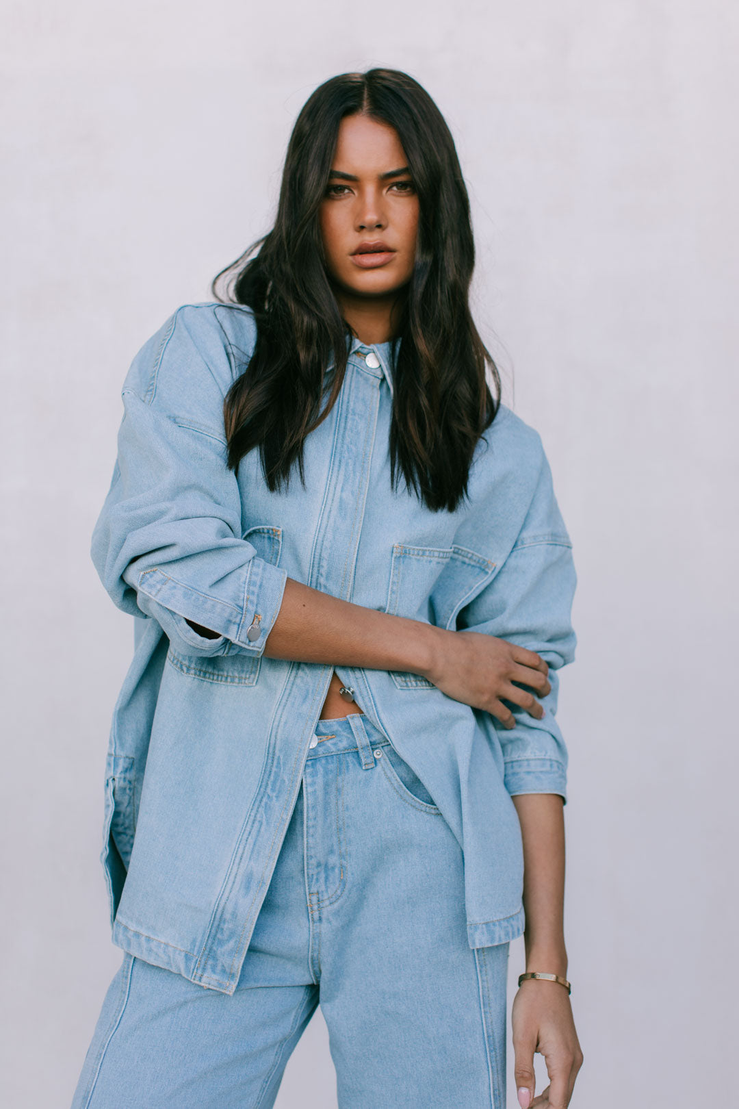 DISPATCH 07.05.25 - Ilou Denim Shirt - Light Wash Blue