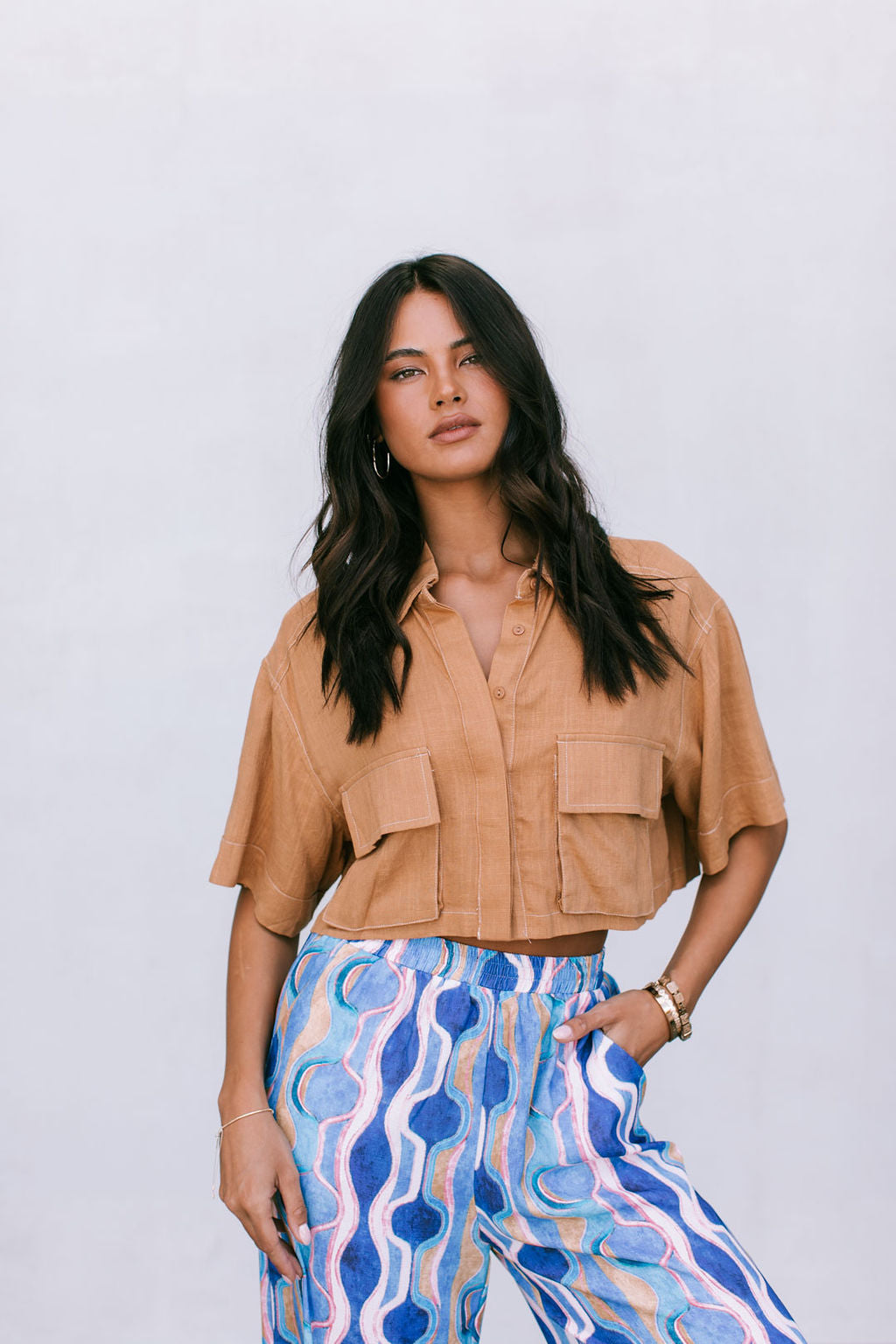 Santorini Pants Greece Print