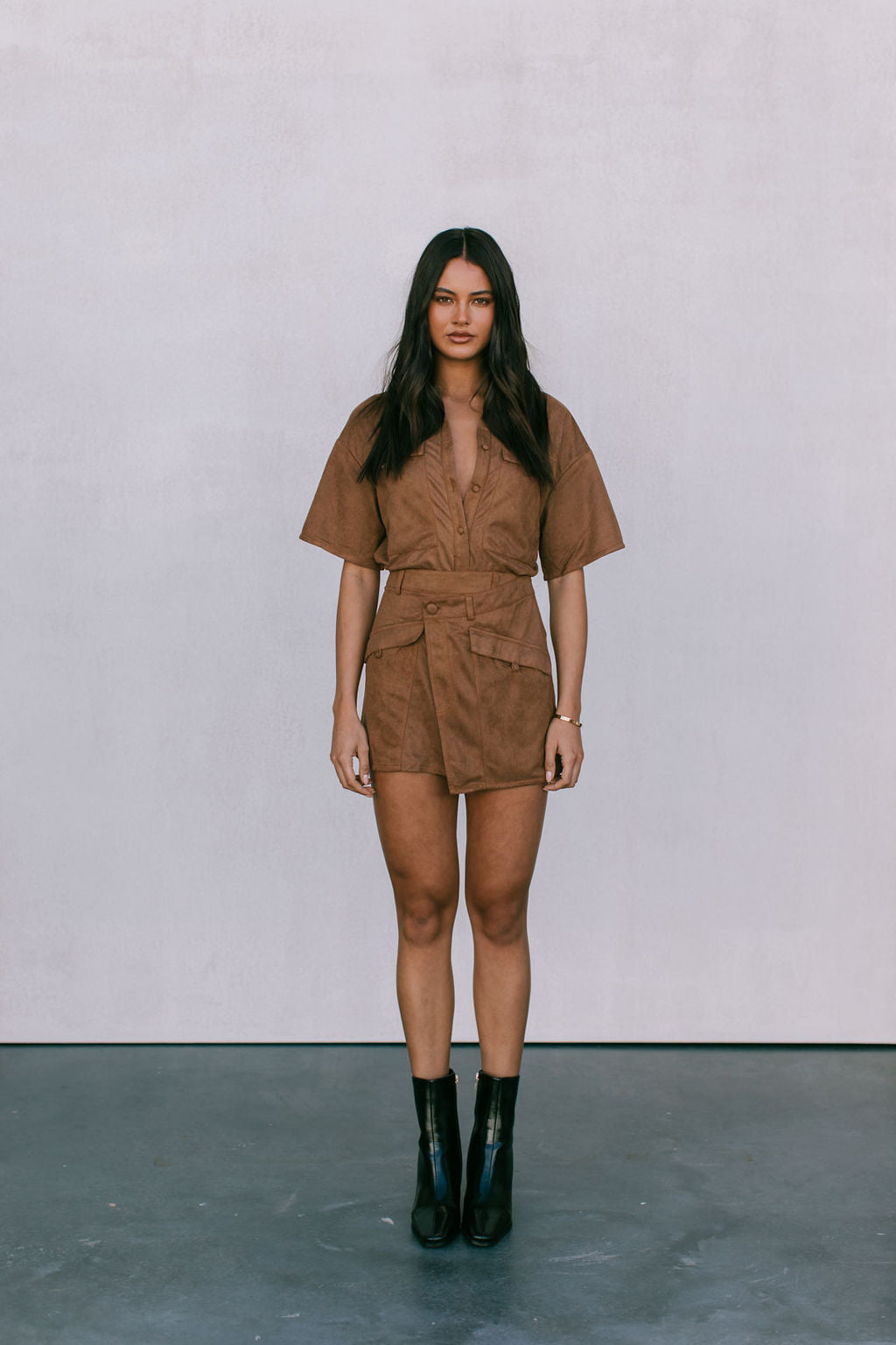 COMING SOON - Gabe Set - Tan Suede Look