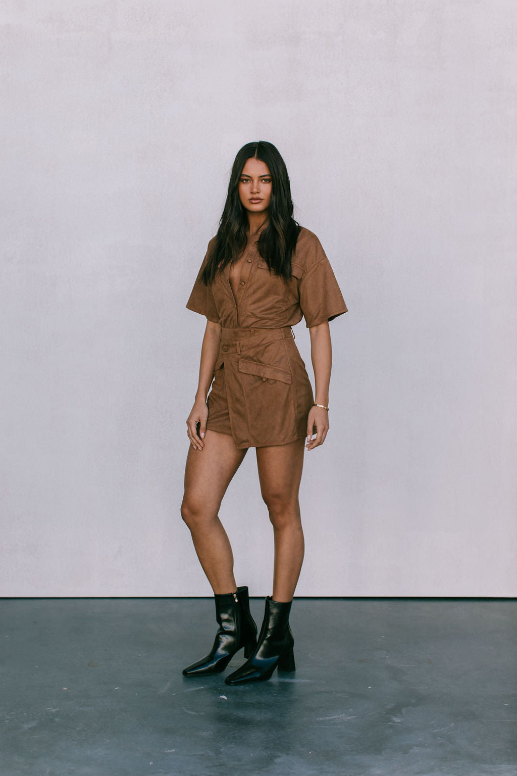 COMING SOON - Gabe Set - Tan Suede Look