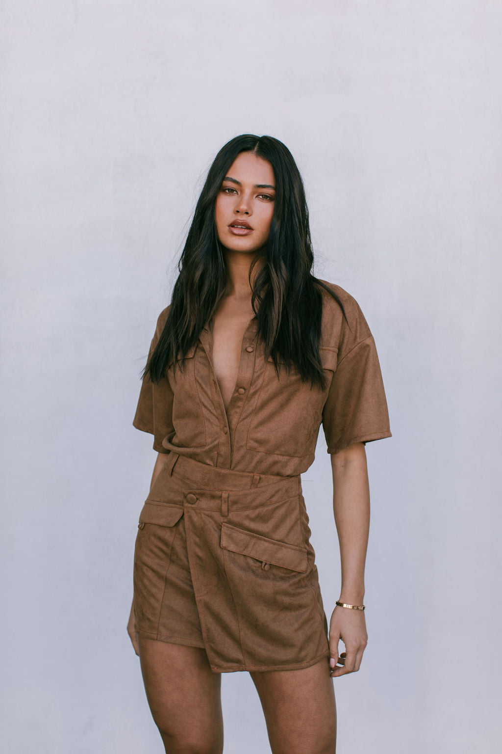 COMING SOON - Gabe Set - Tan Suede Look