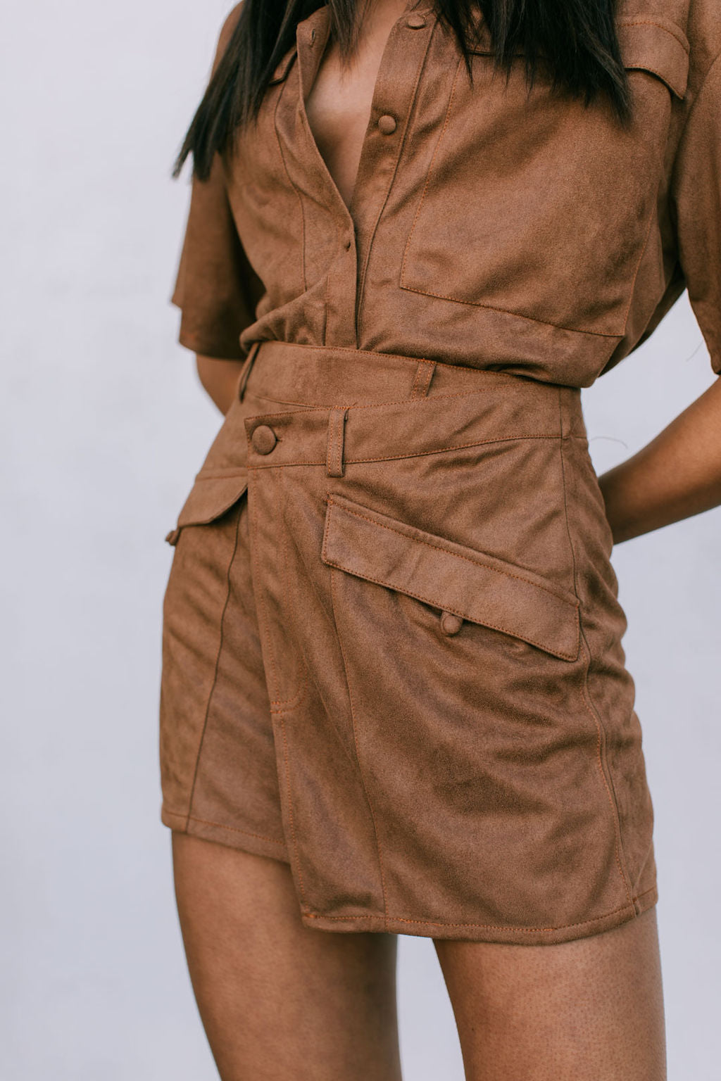 COMING SOON - Gabe Set - Tan Suede Look