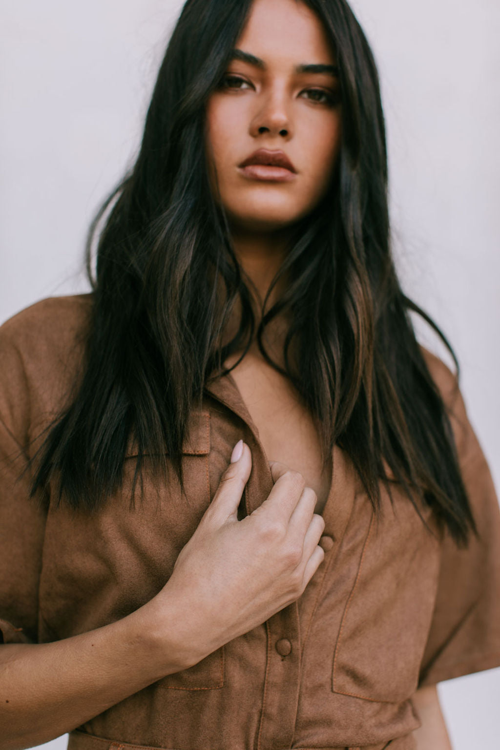 Gabe Set - Tan Suede Look