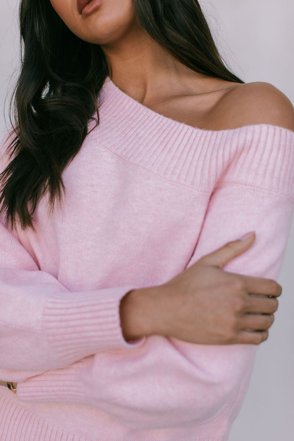 Omerson Knit Jumper Pink Marle