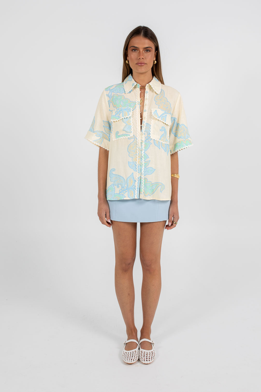 LAUNCHING 28.10 - Carina Relaxed Shirt - Lunelle Print