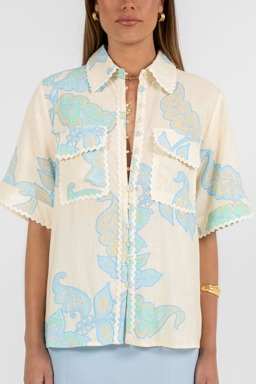 LAUNCHING 28.10 - Carina Relaxed Shirt - Lunelle Print