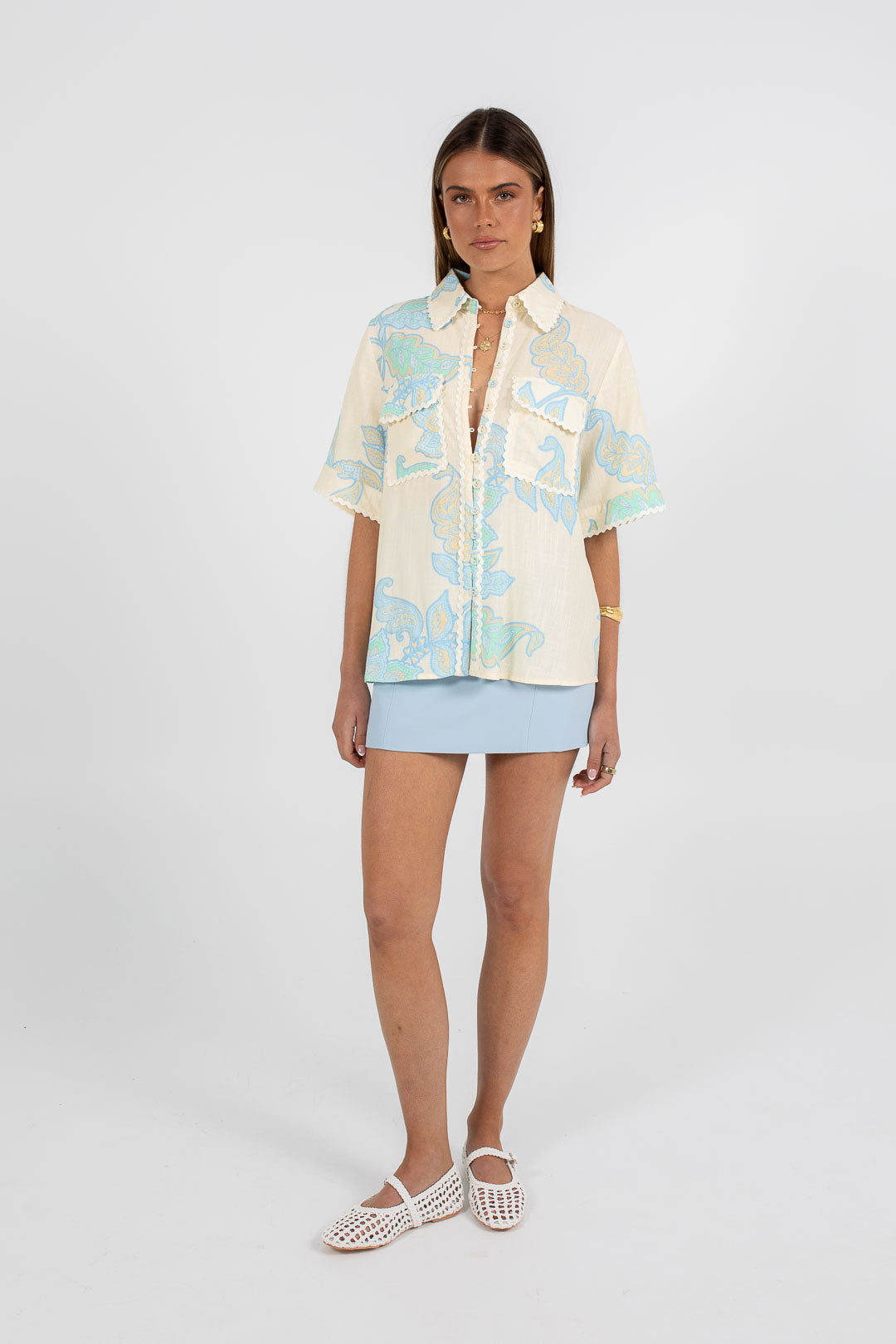 LAUNCHING 28.10 - Carina Relaxed Shirt - Lunelle Print