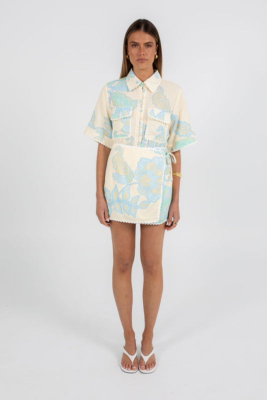 LAUNCHING 28.10 - Carina Relaxed Shirt - Lunelle Print