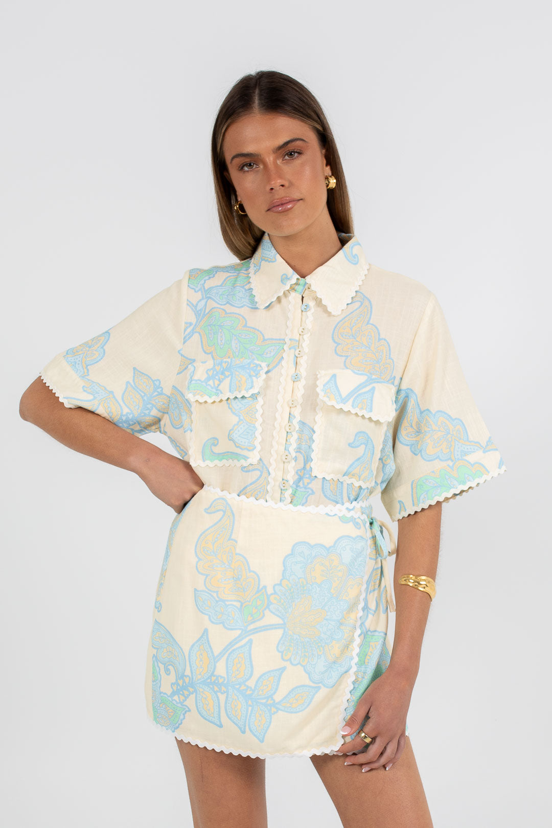 LAUNCHING 28.10 - Ivy Wrap Mini Skirt - Lunelle Print