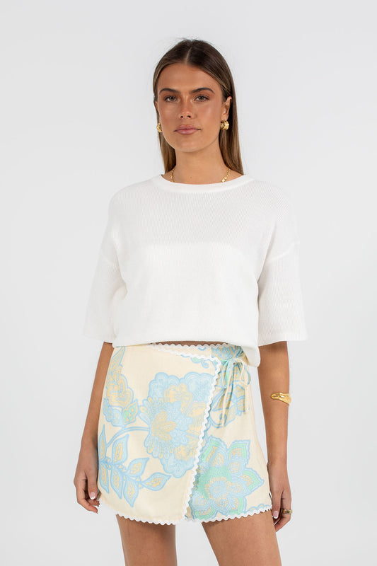LAUNCHING 28.10 - Ivy Wrap Mini Skirt - Lunelle Print