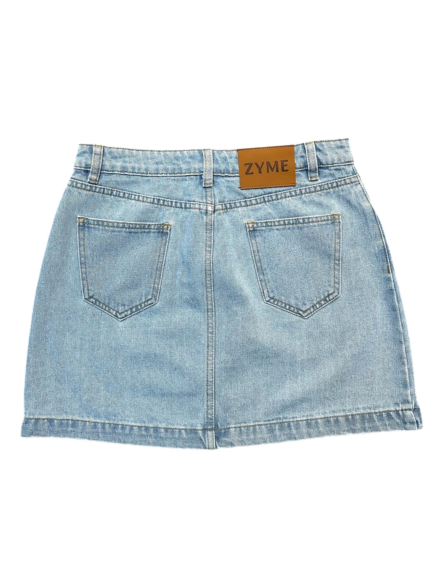 DISPATCH 07.05.25 - Erin Mini Denim Skirt - Light Wash Blue