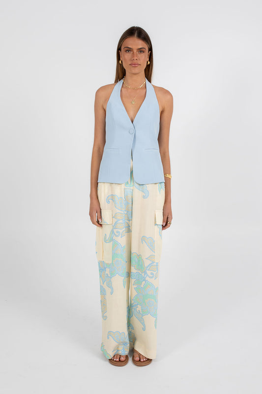 Oden Halter Top - Powder Blue