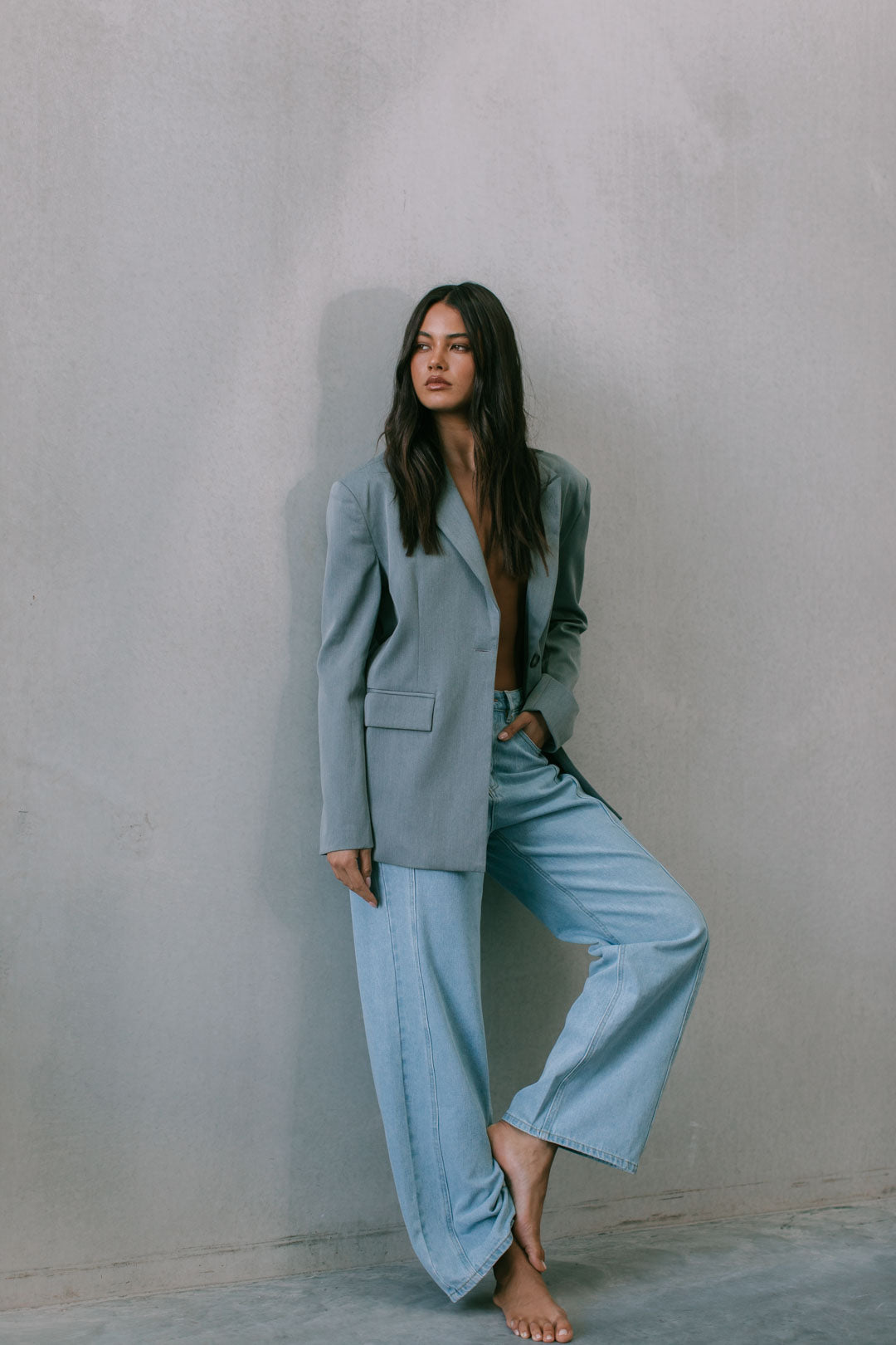 Janey Wide Leg Jeans Light Blue Wash