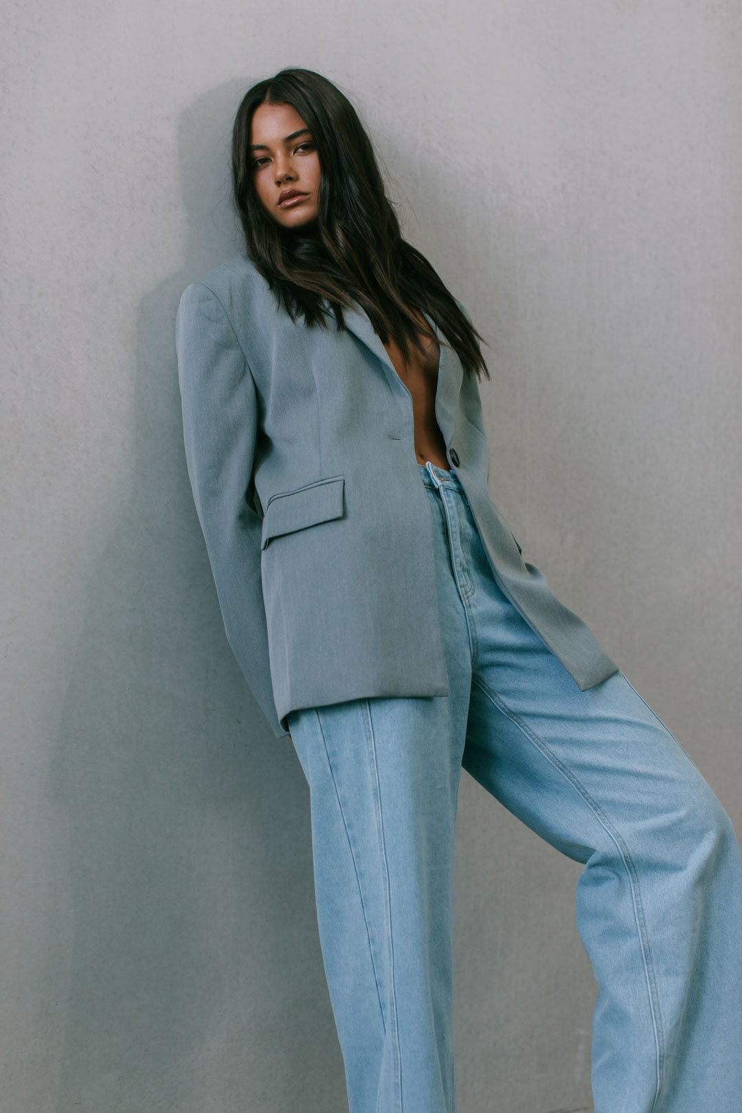 Janey Wide Leg Jeans Light Blue Wash