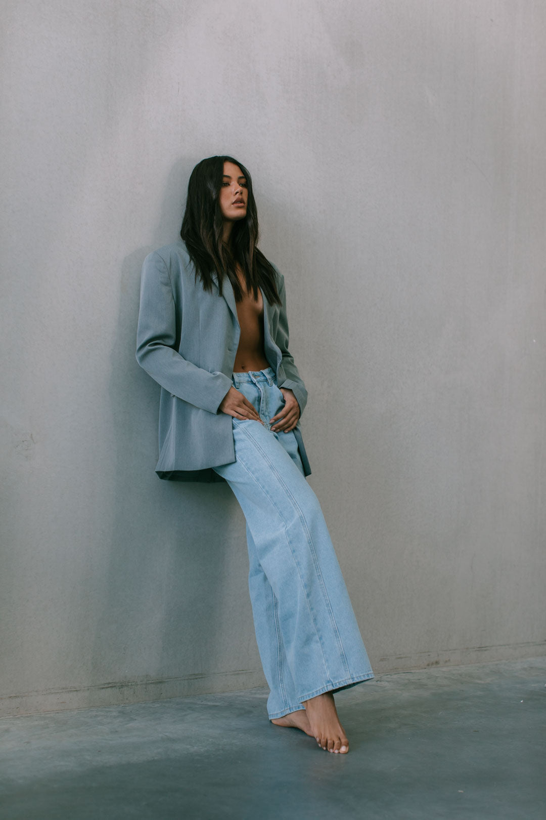 Janey Wide Leg Jeans Light Blue Wash