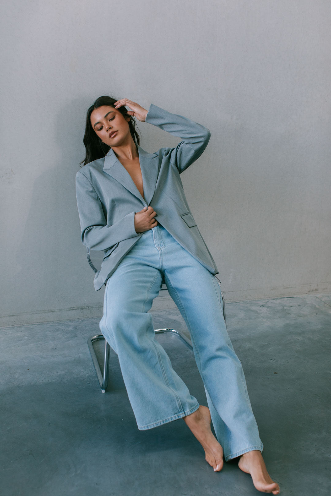 Janey Wide Leg Jeans Light Blue Wash