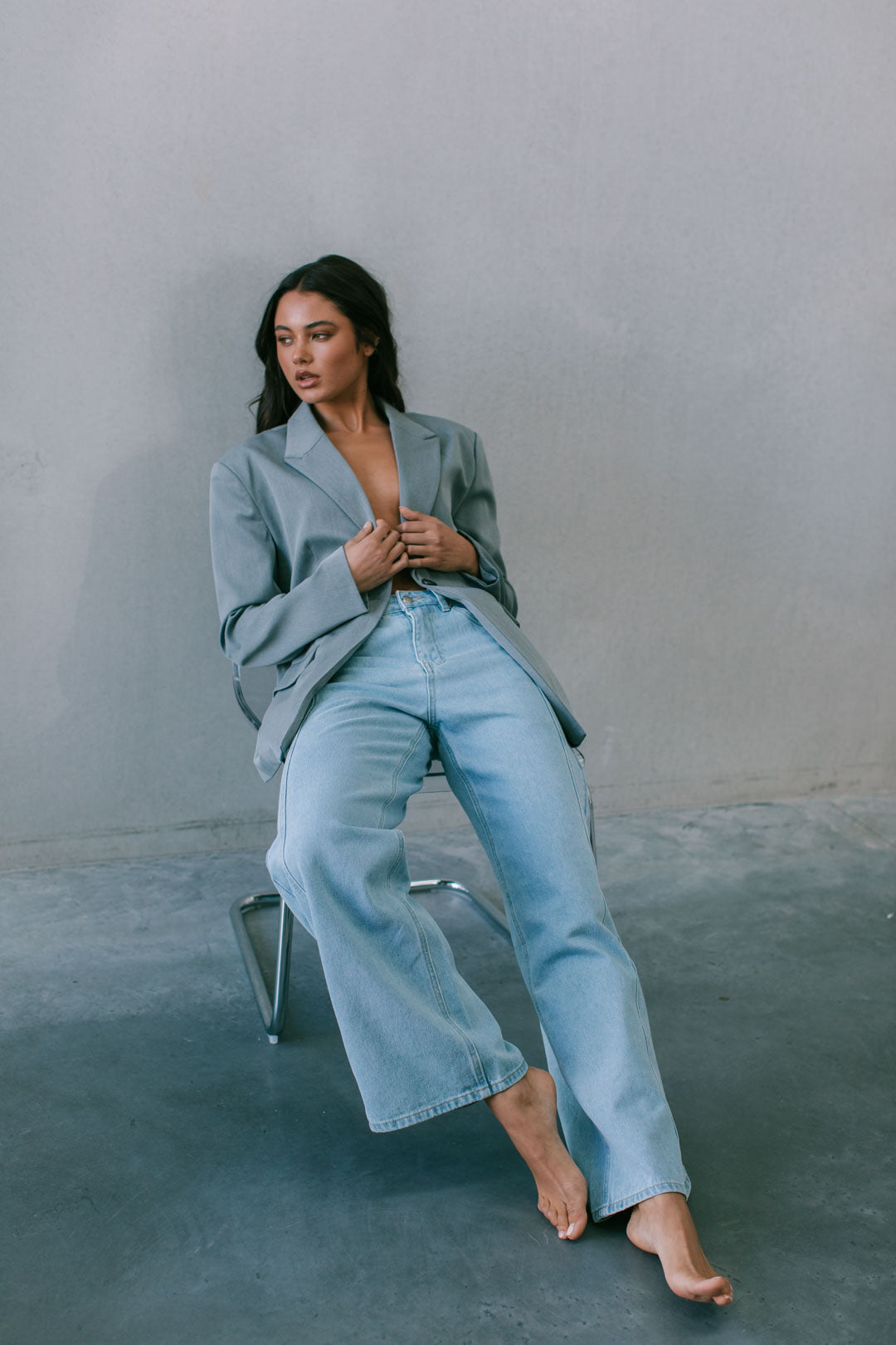 Janey Wide Leg Jeans Light Blue Wash