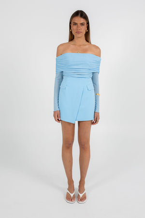 Plyrie Off-the-shoulder Top Sky Blue