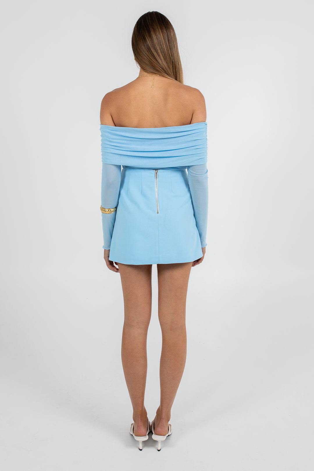 Plyrie Off-the-shoulder Top Sky Blue
