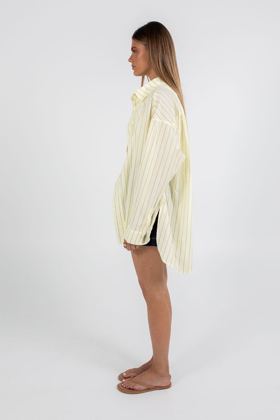 LAUNCHING 28.10 - Dilyn Shirt - Lemon/ Tan Stripe
