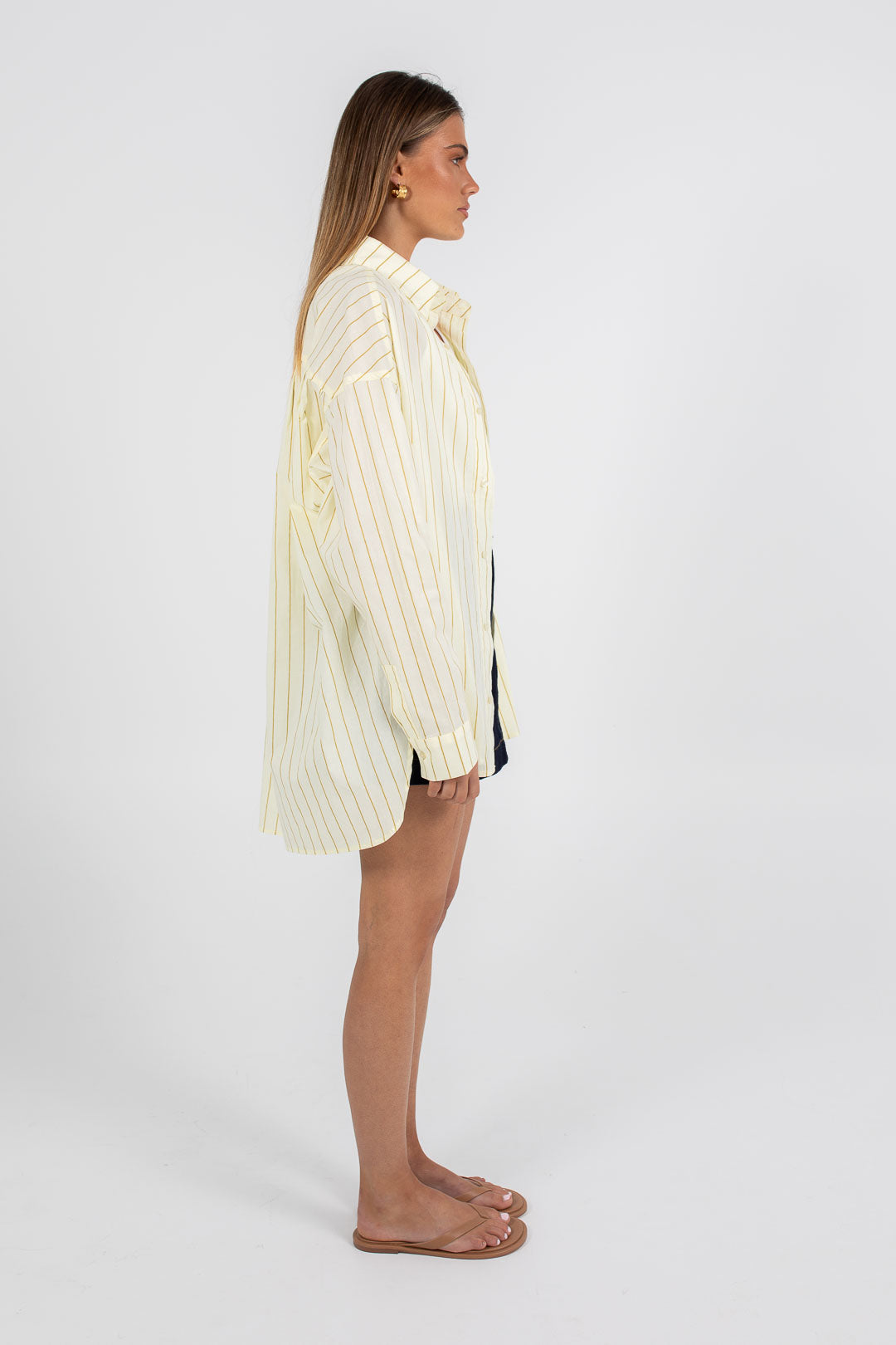 LAUNCHING 28.10 - Dilyn Shirt - Lemon/ Tan Stripe